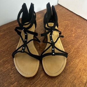American Eagle- Black Strappy Sandals -size 10